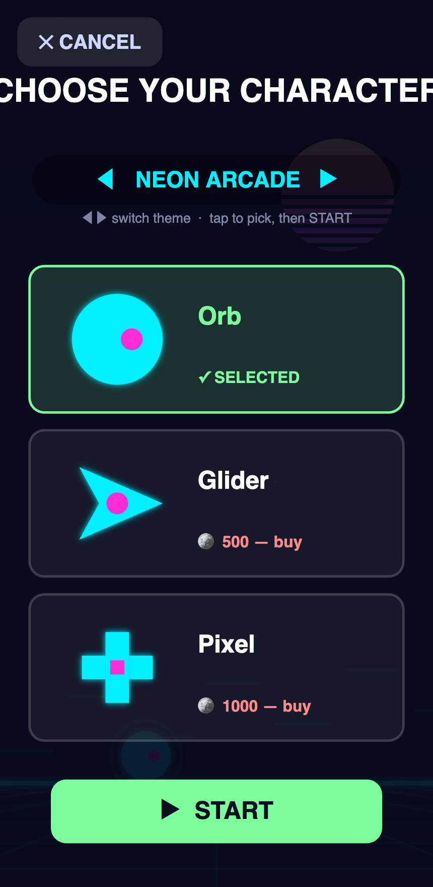 The character shop — cosmetics, never power
